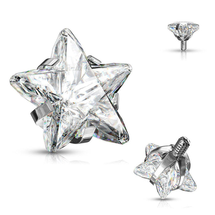 Titanium Star Dermal Top 14G