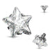 Titanium Star Dermal Top 14G
