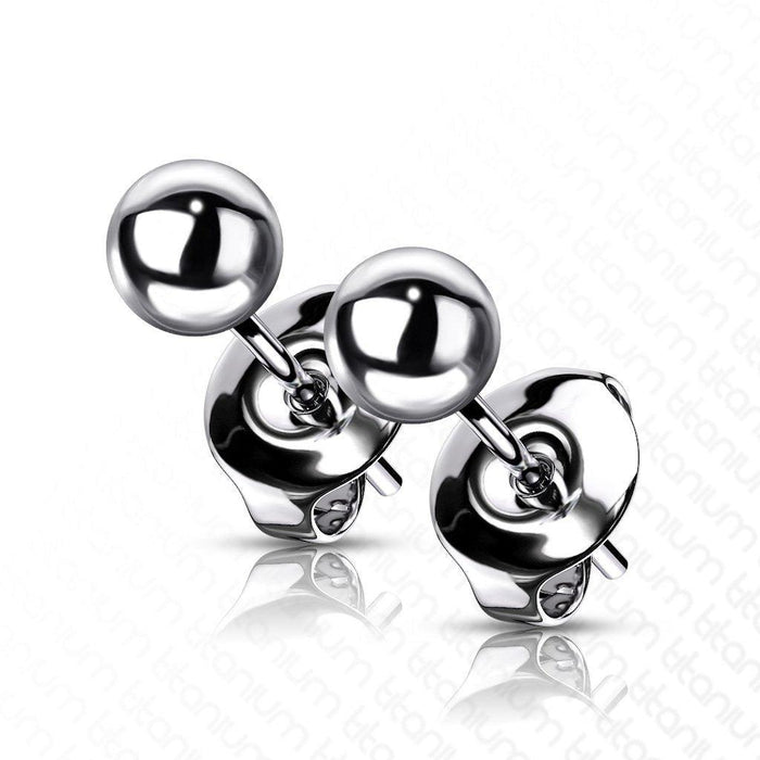 Titanium Stud Earrings Pair