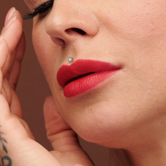 Titanium Threadless Beaded Gem Labret