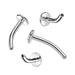 Titanium Threadless Belly Curve Bar 14G