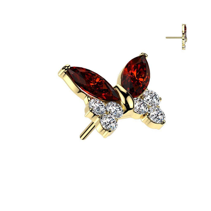 Titanium Threadless Butterfly End