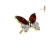 Titanium Threadless Butterfly End