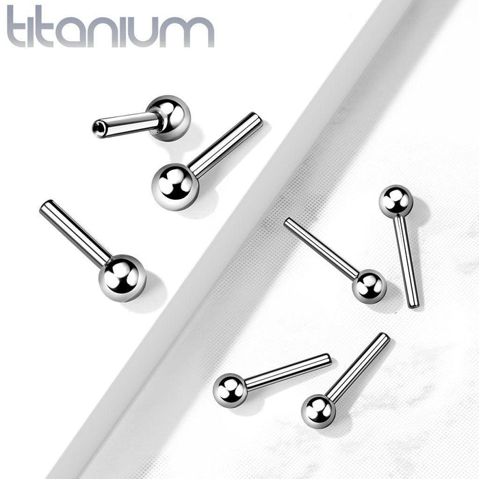 Titanium Threadless Cartilage Bar