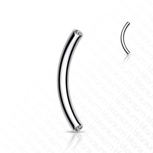Titanium Threadless Curve Bar 16G 14G