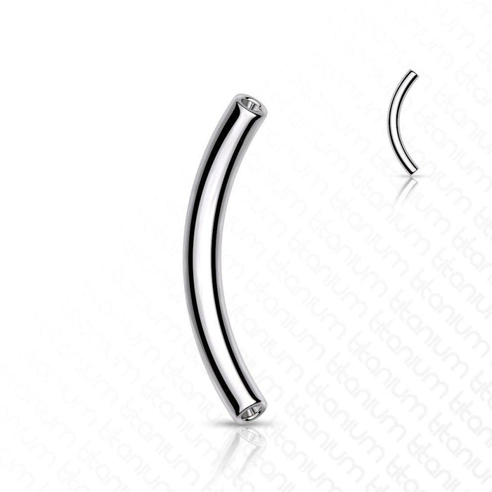 Titanium Threadless Curve Bar 16G 14G