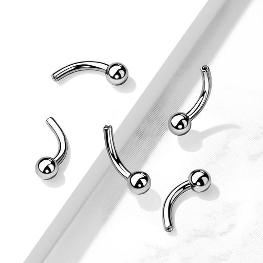 Titanium Threadless Curve Bar