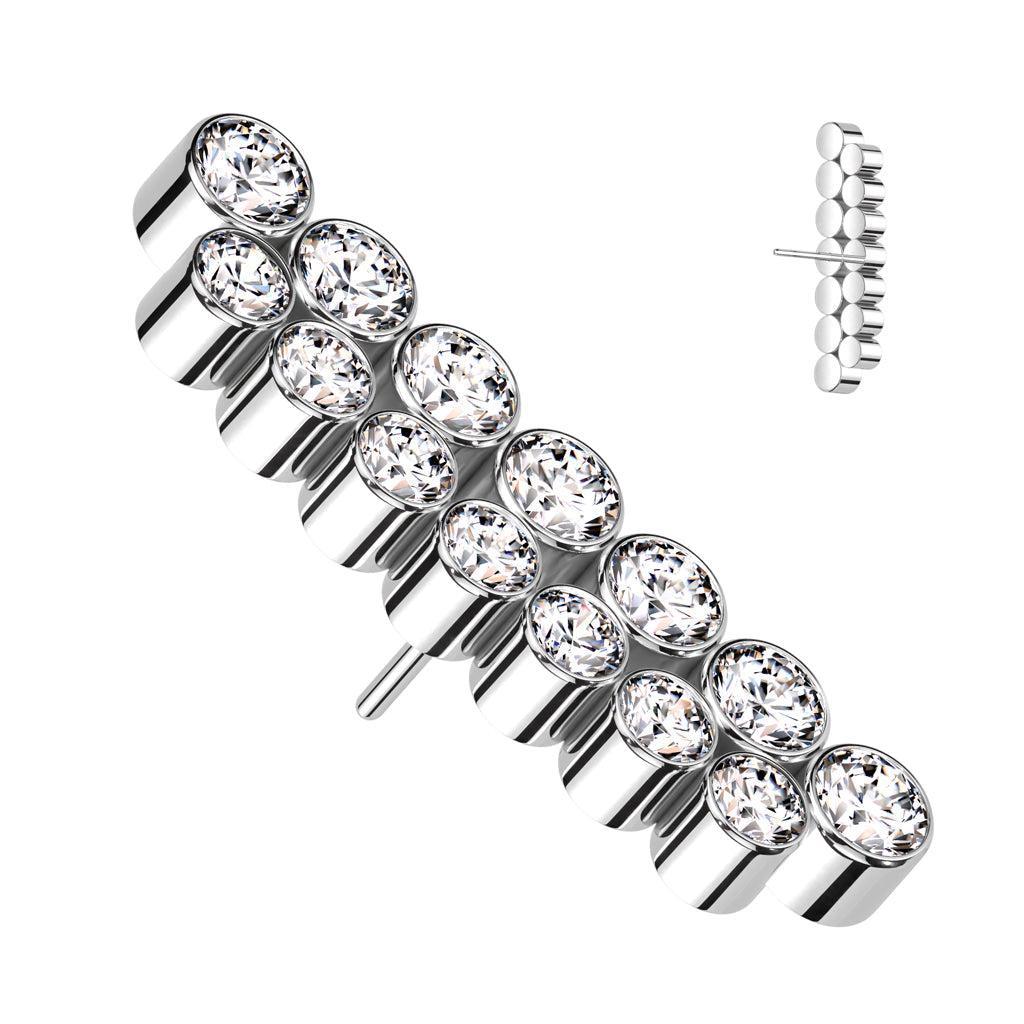 Titanium Threadless Double Line End — Totally Pierced