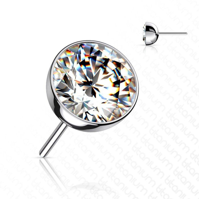 Titanium Threadless Gem Ball End