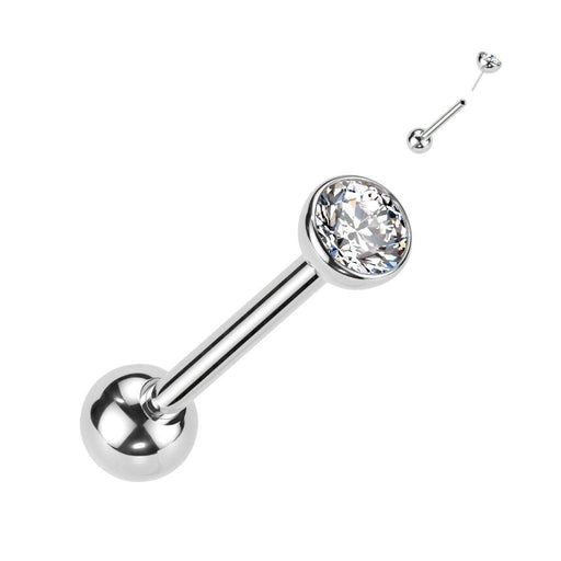 Titanium Threadless Gem Barbell 14G 16mm