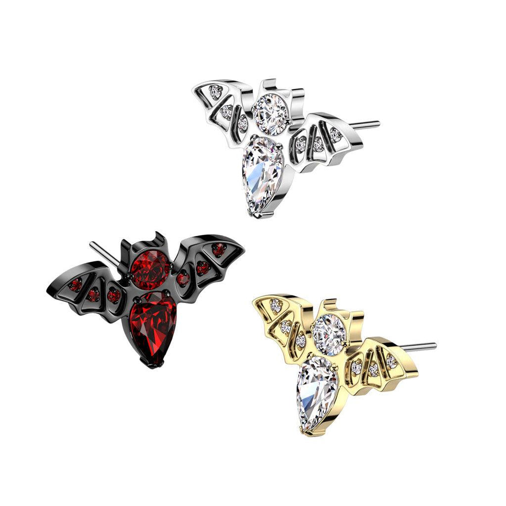 Titanium Threadless Gem Bat End — Totally Pierced