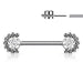 Titanium Threadless Gem Bead Nipple Bar