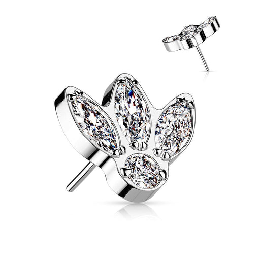 Titanium Threadless Gem Fan End