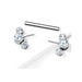 Titanium Threadless Gem Fan Nipple Bar 14G