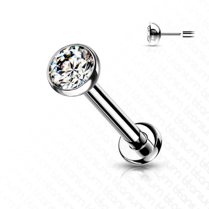 Titanium Threadless Gem Labret