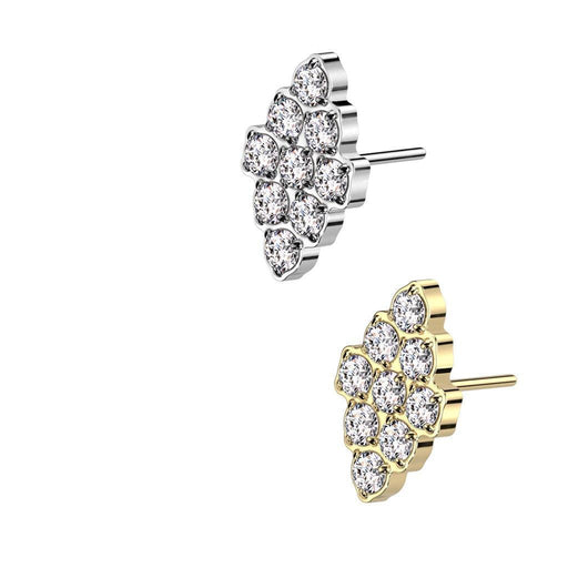 Titanium Threadless Gem Paved End