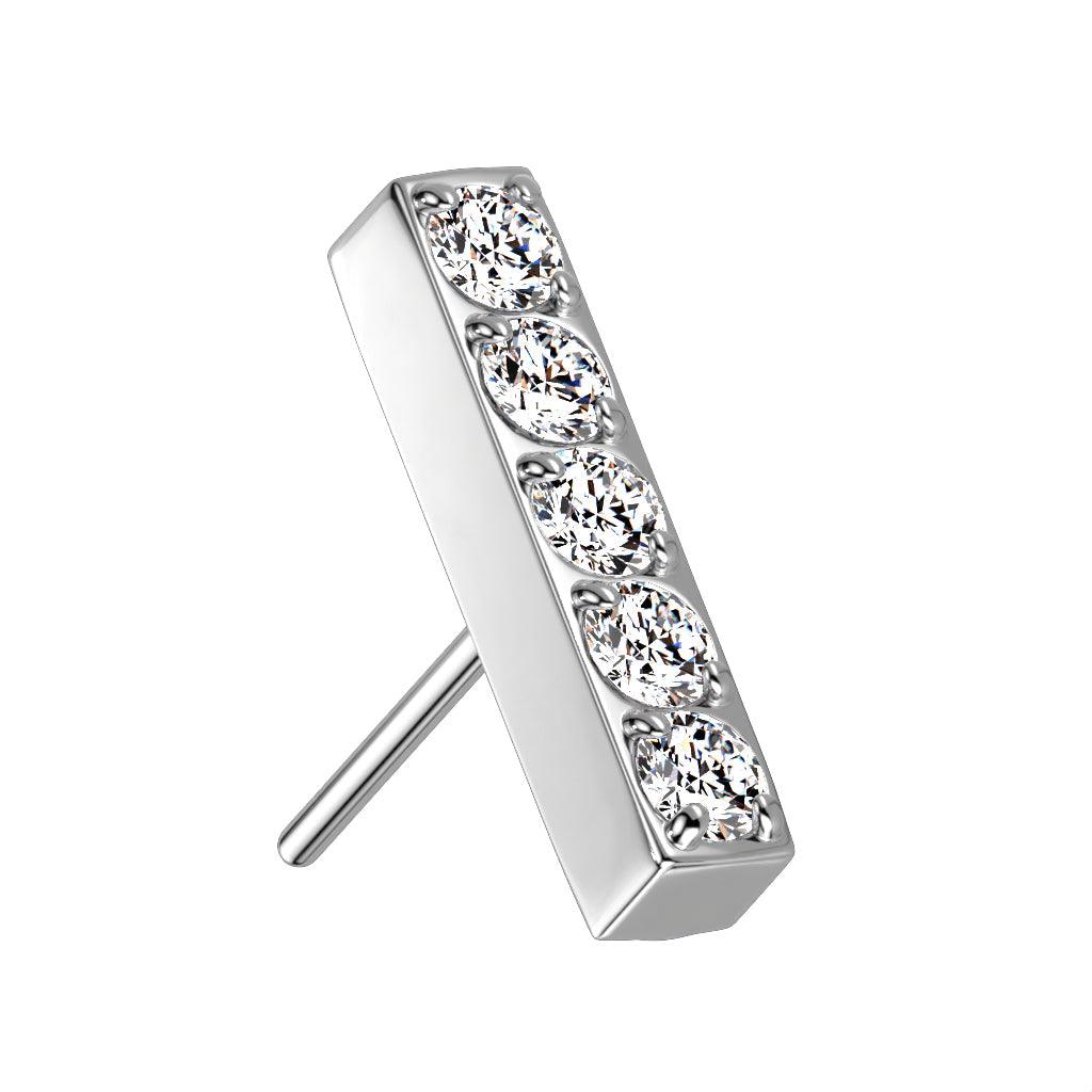 Titanium Threadless Gem Row End — Totally Pierced