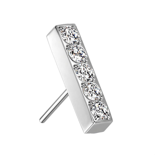 Titanium Threadless Gem Row End