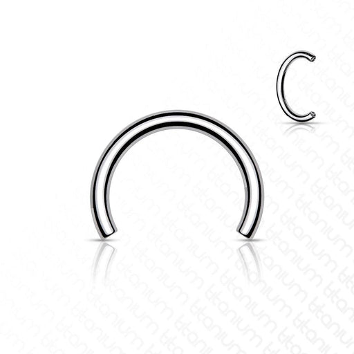 Titanium Threadless Horseshoe Bar 16G 14G