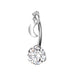 Titanium Threadless Moon Belly Bar 14G