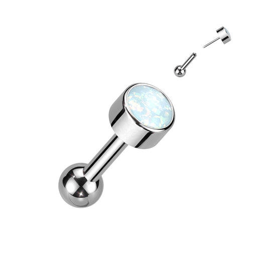 Titanium Threadless Opal Cartilage Bar
