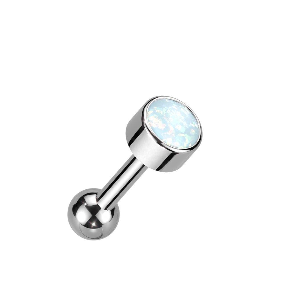 Titanium Threadless Opal Cartilage Bar — Totally Pierced
