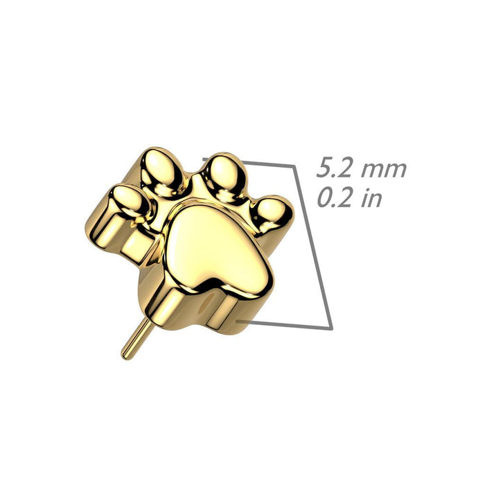 Titanium Threadless Paw End