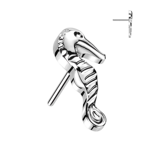 Titanium Threadless Seahorse End