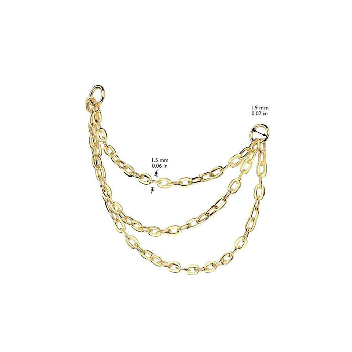 Titanium Triple Connector Chain