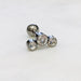 Titanium Triple Gem Cartilage Bar 16G