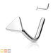 Triangle Top Nose L Bend 20G