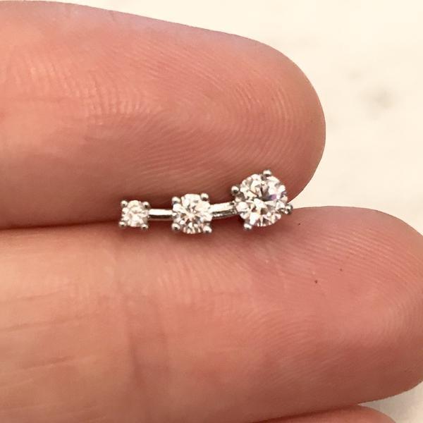 Triple Gem Cartilage Bar 16G