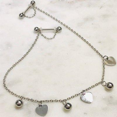 Triple Heart Nipple Chain