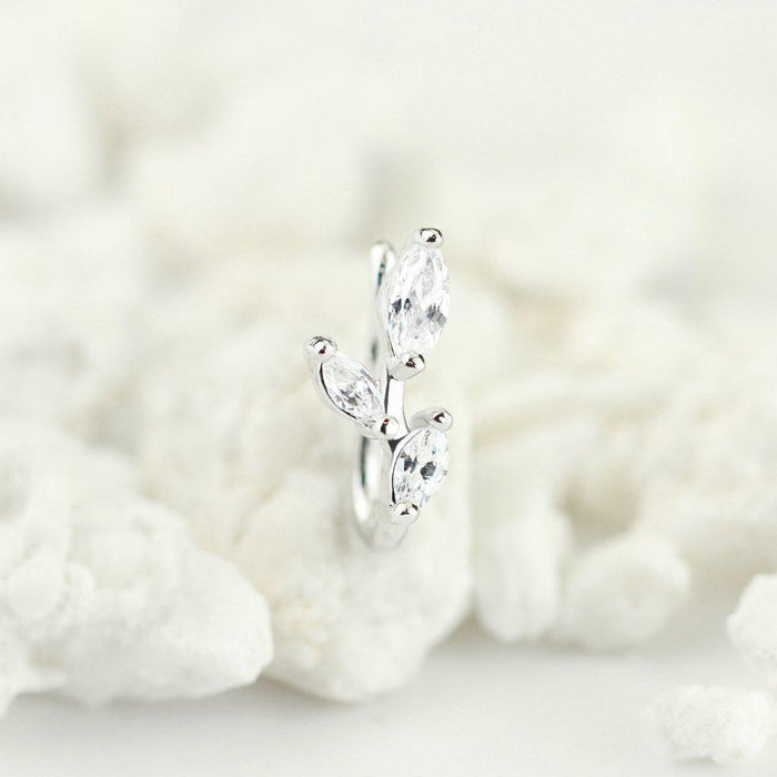 Triple Marquise Gem Non-Piercing Nose Ring