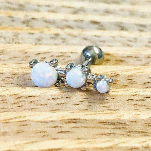 Triple Opal Cartilage Bar 16G