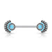 Turquoise Fan Nipple Bar 14G (Single)