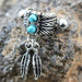 Turquoise Feather Cartilage Cuff 16G