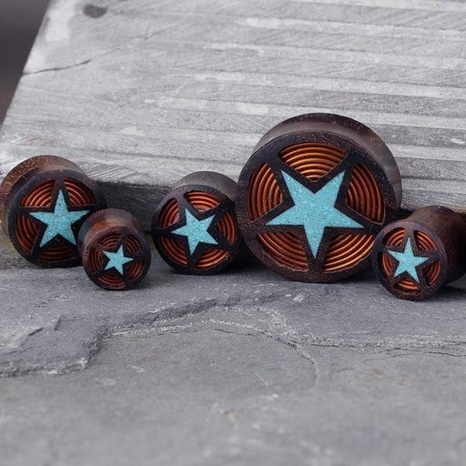 Turquoise Star Plug 00G-1"