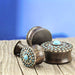 Turquoise and Ebony Wood Plug 8mm-25mm
