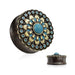 Turquoise and Ebony Wood Plug 8mm-25mm