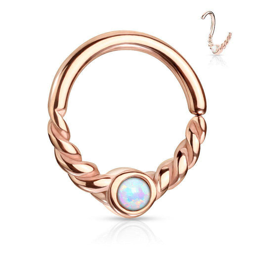 Twisted Opal Twist Ring 18G 16G