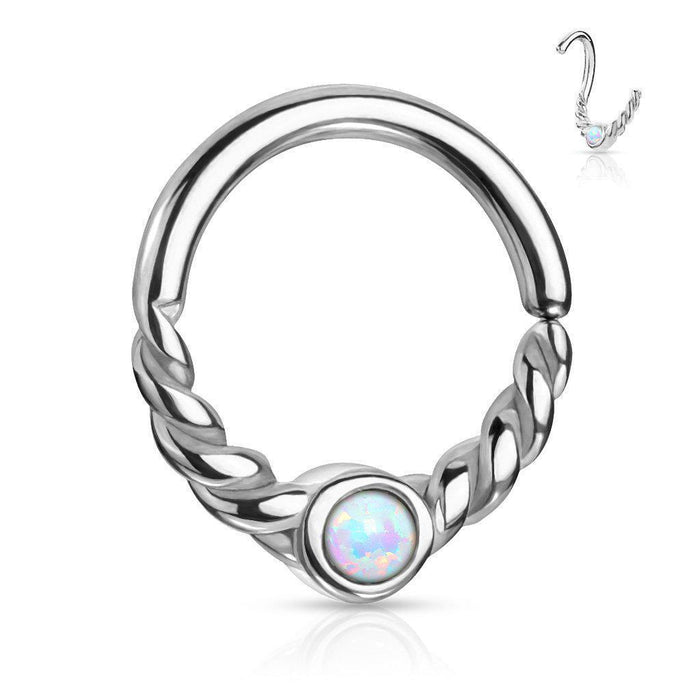 Twisted Opal Twist Ring 18G 16G