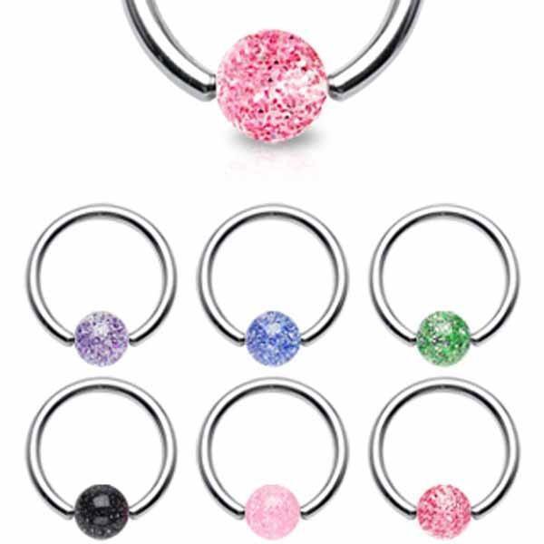 Ultra Glitter Captive Ring 16G