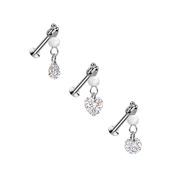 Threadless Pearl Dangle Labret