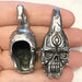 White Brass Skull Ear Weights PAIR