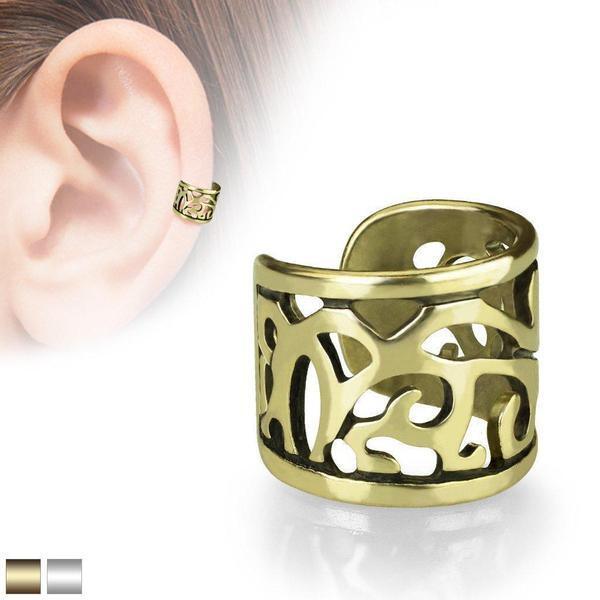 Wide Filigree Non-Piercing Ear Cuff