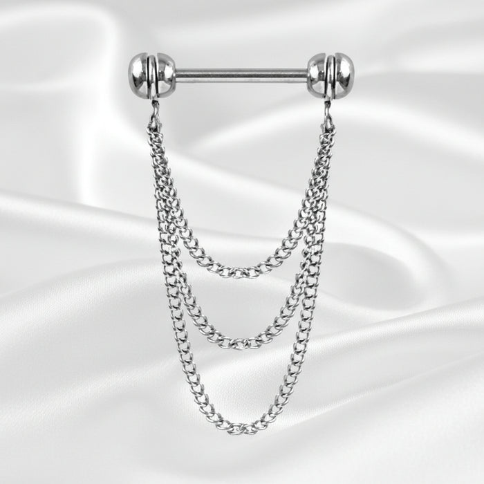 Triple Chain Nipple Dangle 14G