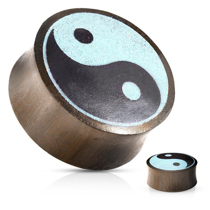 Yin Yang Turquoise and Sono Wood Plug