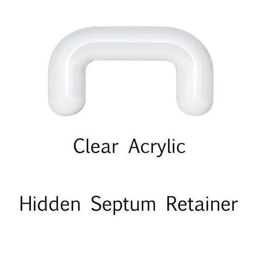 Acrylic Septum Staple Retainer 16G - 10G-My Body Piercing Jewellery