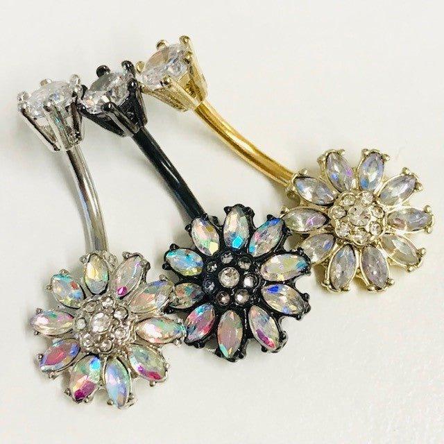 Aurora Flower Belly Bar 14G